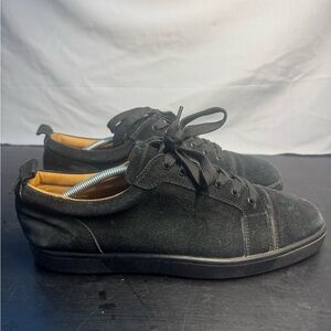 Black Suede Men's Sneakers Christian louisboutin